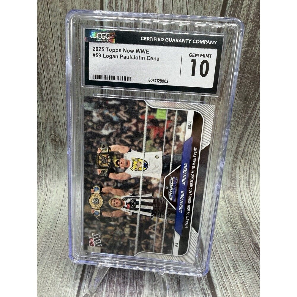2025 Topps Now WWE #59 Logan Paul John MITB Cena SmackDown - Cgc GEM MINT 10